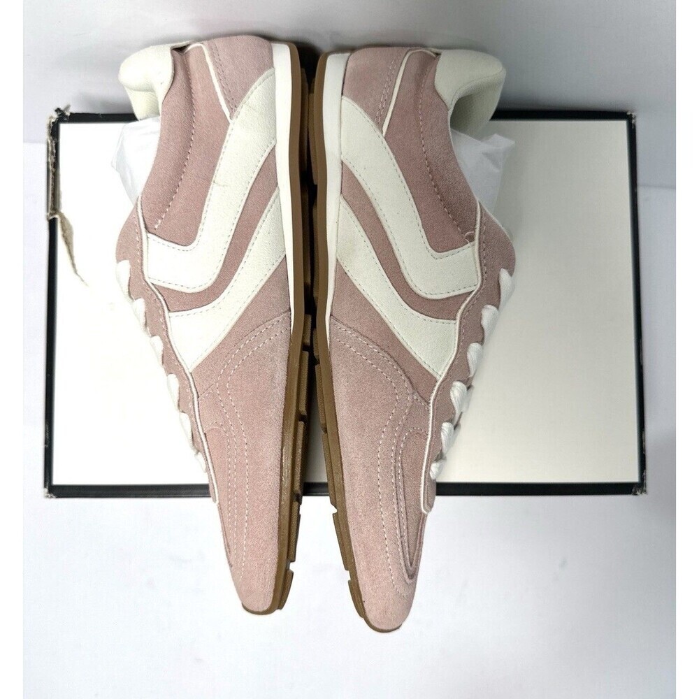 Steve Madden Abbi Sneakers Womens Size 8 Pink Multi Suede Leather Retro Shoes - Picture 4 of 9